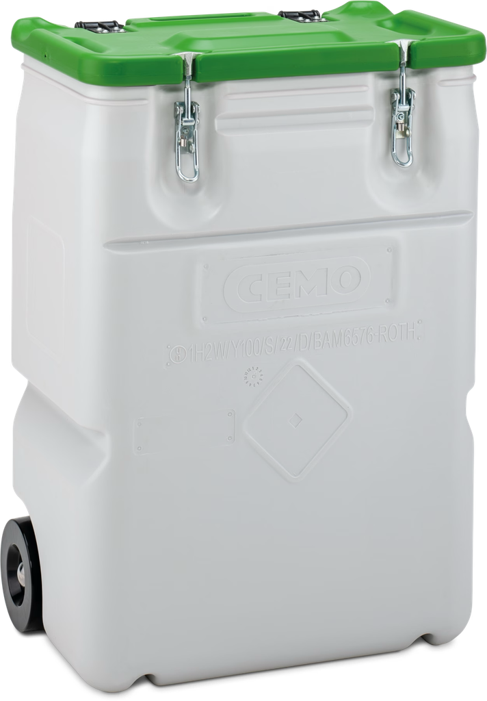 Mobile box 170 L, green lid, CEMO (11455)