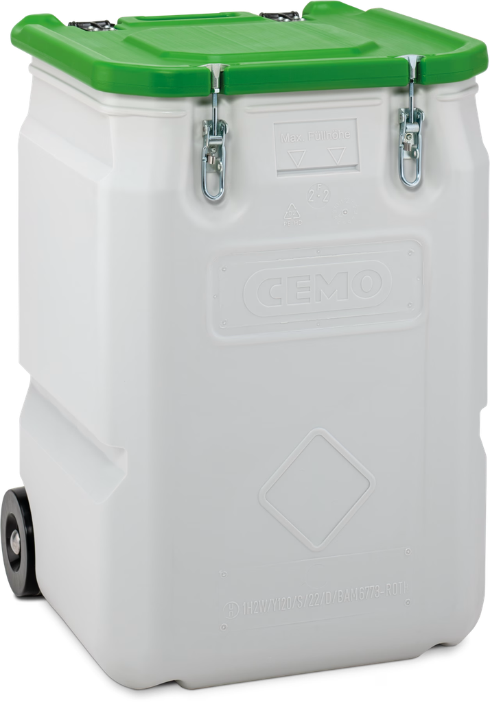 Mobile box 250 L, green lid, CEMO (11459)