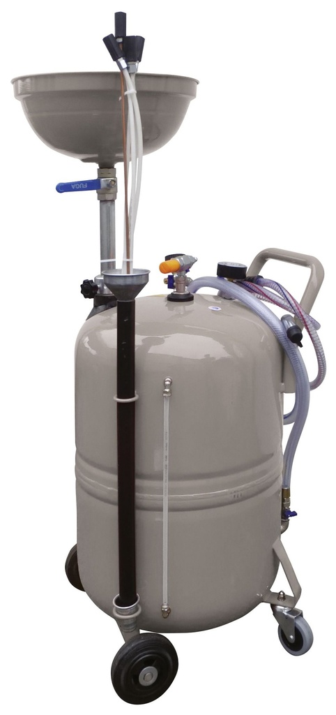 Mobilus alyvos siurbimo įrenginys, 80 l, su piltuvu, pneumatinis, apie 2 l/min (10691, CEMO)