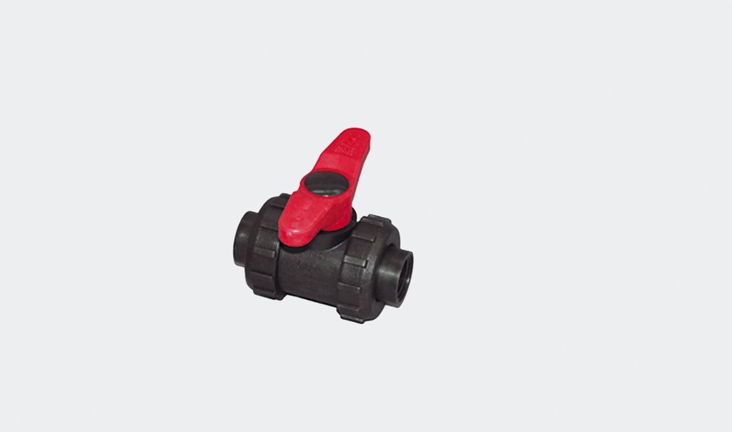 Plastic ball valve PVC, 2 in., with female thread (6429, CEMO)