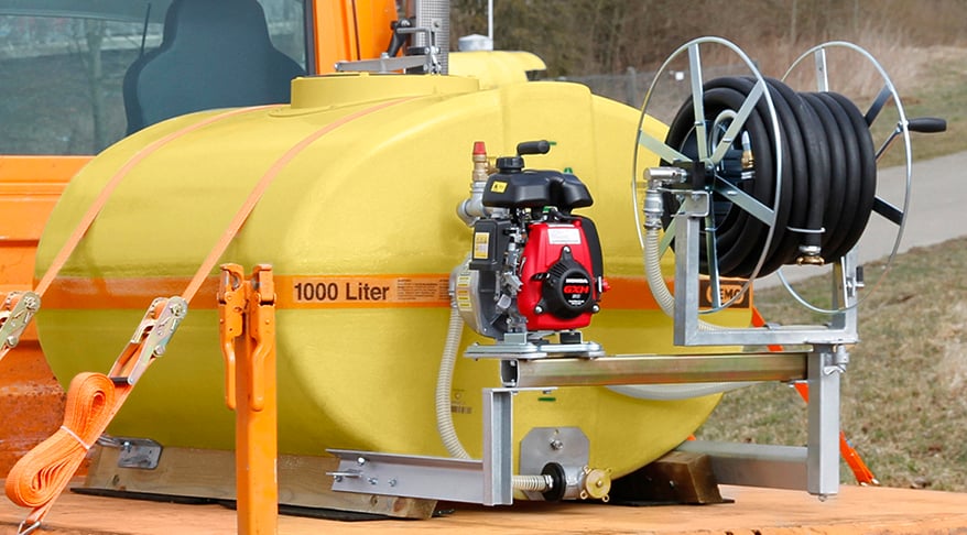 Tank 1000 l short, add- on pump 130 with hose reel ****, CEMO (7917)