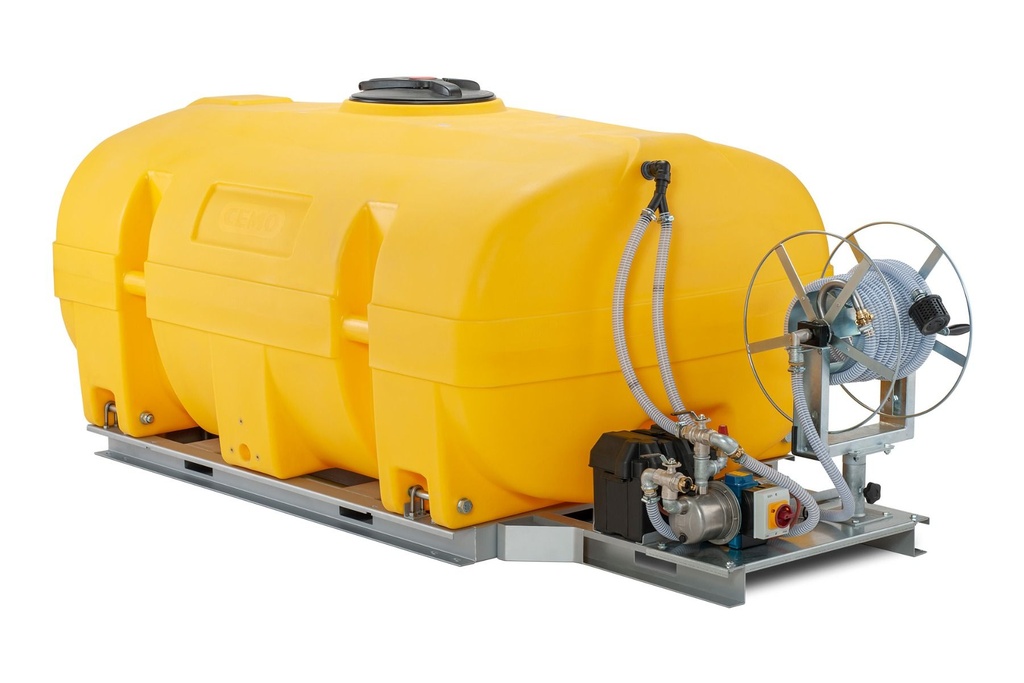 Mobile water tank CEMO BWS 130-PE 600 l, 12 V pump, with baffles (11532, CEMO)