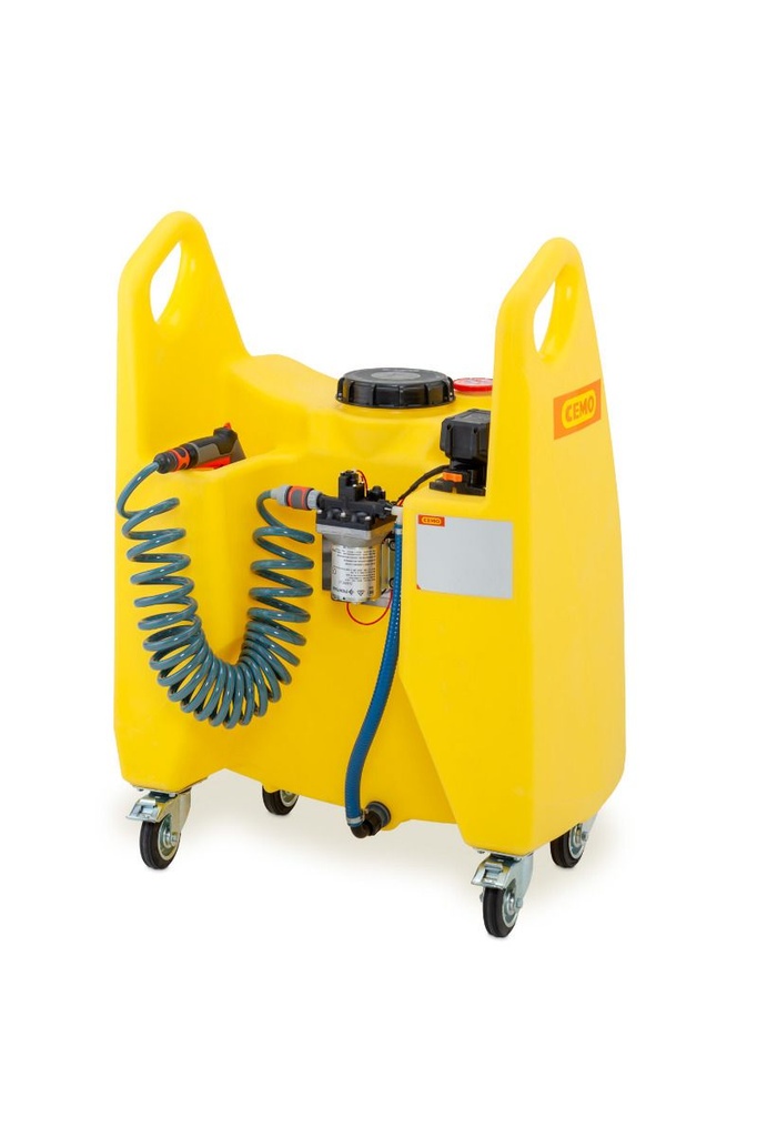 Transfer trolley Aqua 130 l with 12 V pump, CAS battery, charger and sprinkler, CEMO (11544)