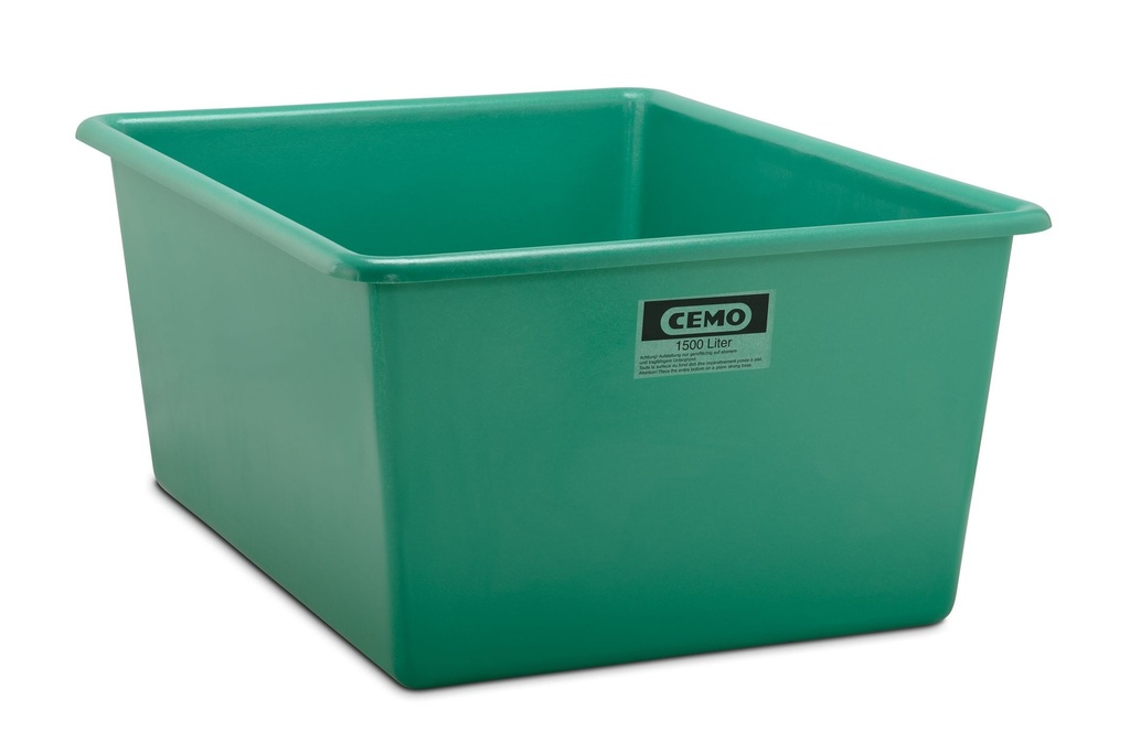 Rectangular container 1500 l, green (1151, CEMO)