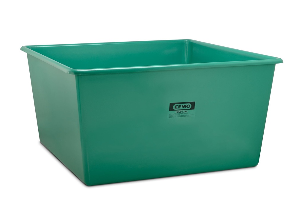Rectangular container 3300 l, green (1153, CEMO)