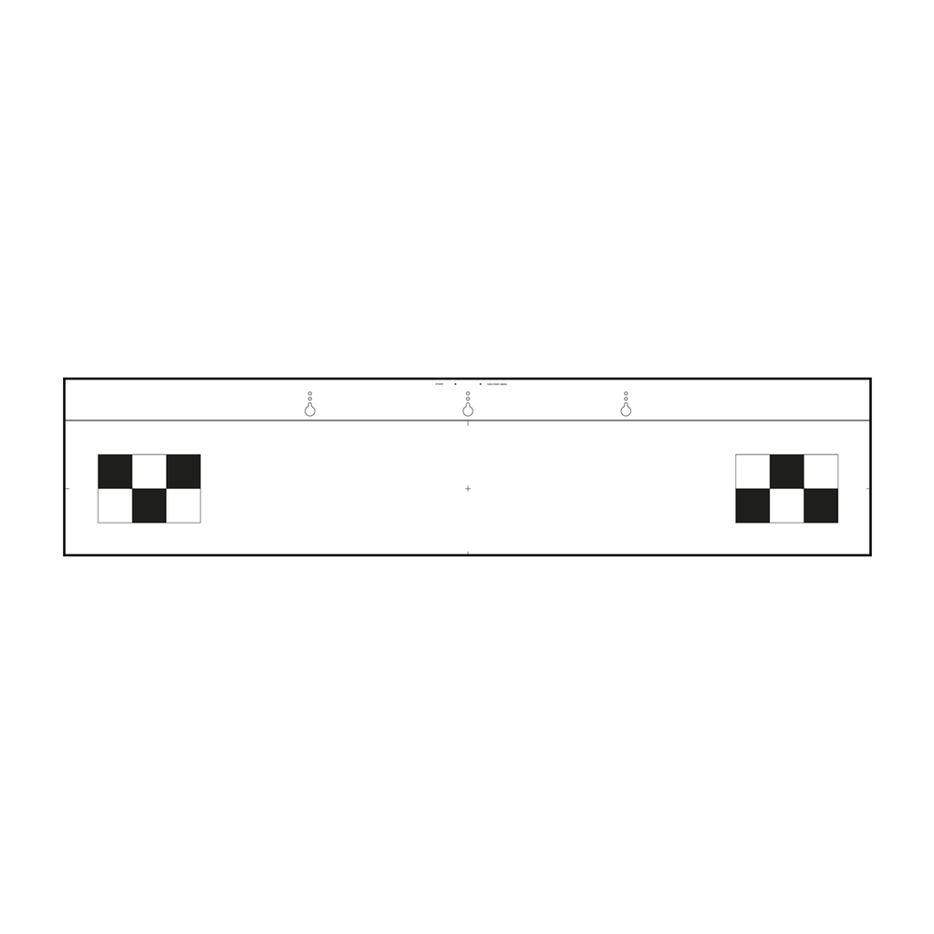 Front video camera calibration panel for VAT Isuzu Truck Eu6