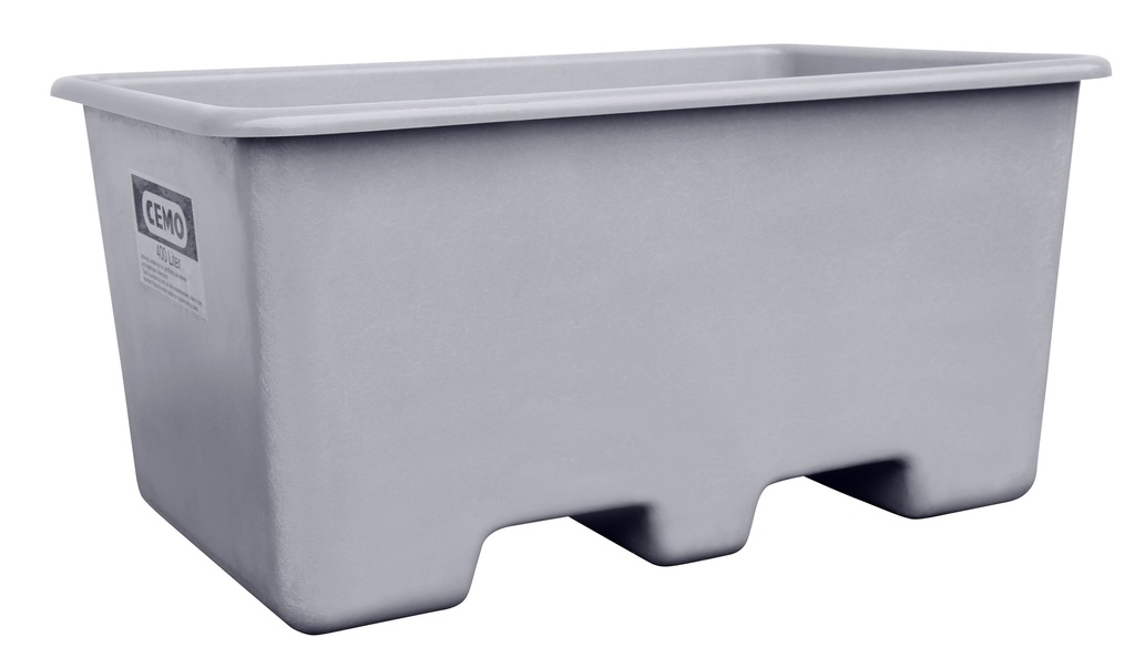 Rectangular container 200 l, high, RAL 7036, forkliftable (10584, CEMO)