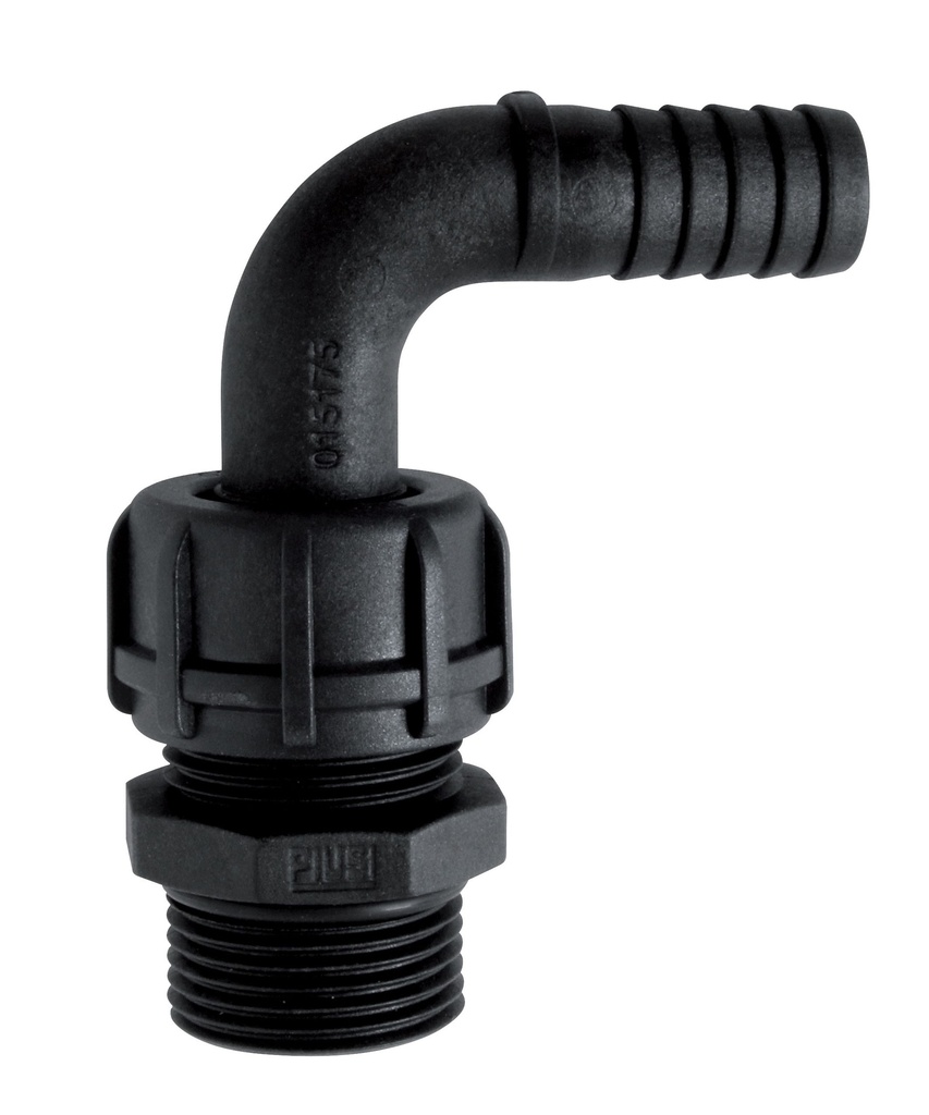 Plastic 90° hose connector DN 19 (8612, CEMO)
