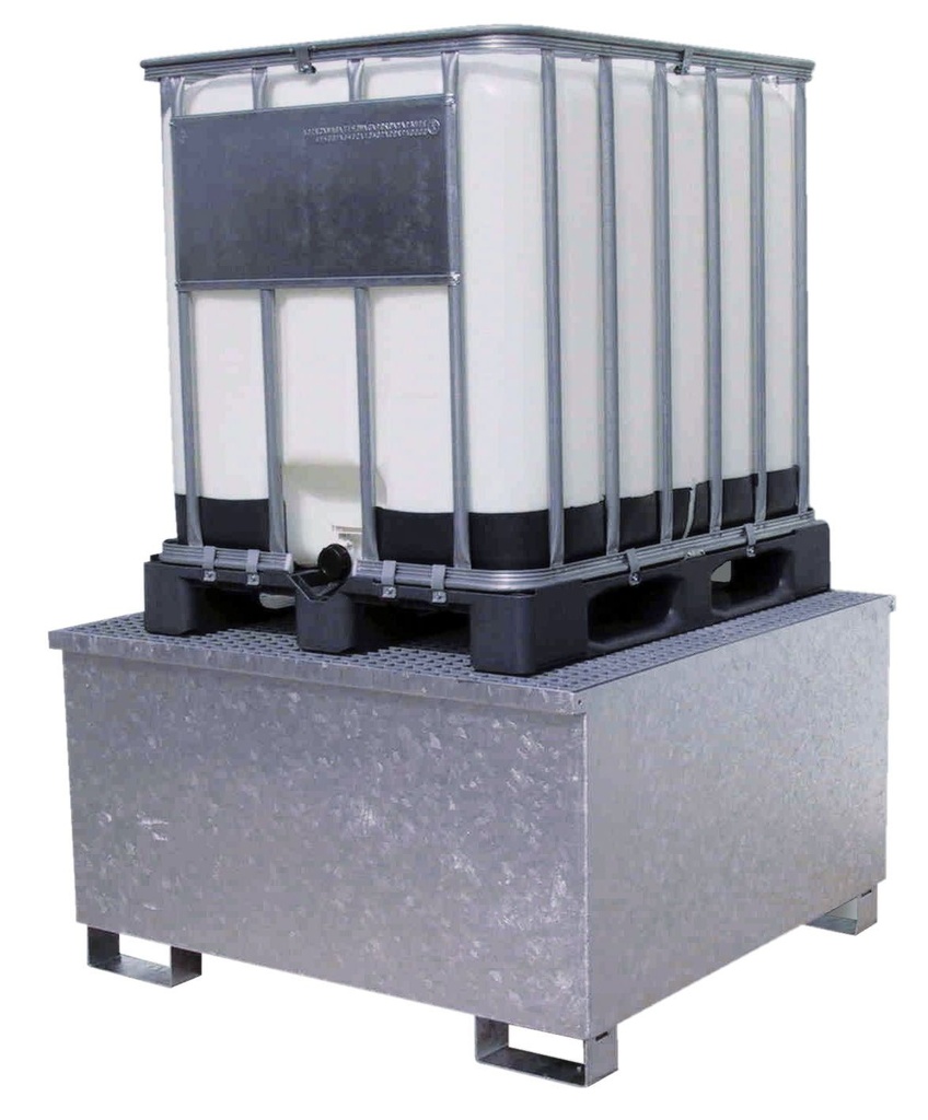 IBC surinkimo padėklas, GGS tipo, 1000 l, cinkuotas (7393, CEMO)