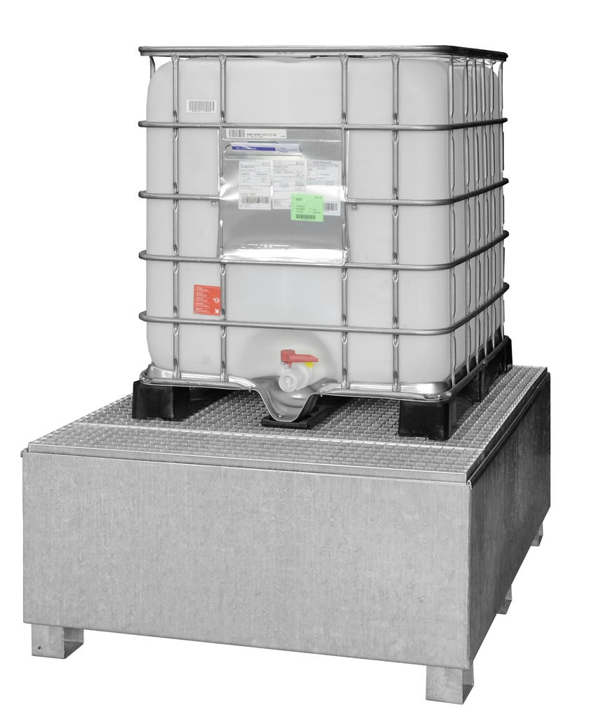 IBC surinkimo padėklas, GS1a tipo su pildymo zona, 1000 l, cinkuotas (10614, CEMO)