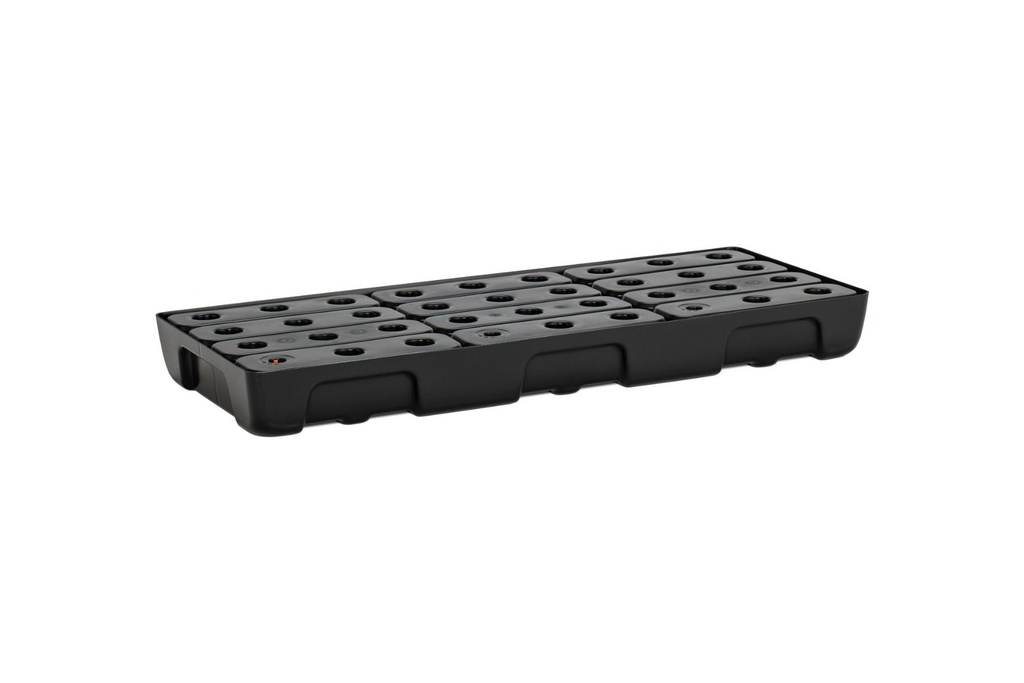 PE mažas surinkimo padėklas 10/4 su PE grotelėmis, 21 l, 100 x 40 x 10 cm, CEMO (11730)