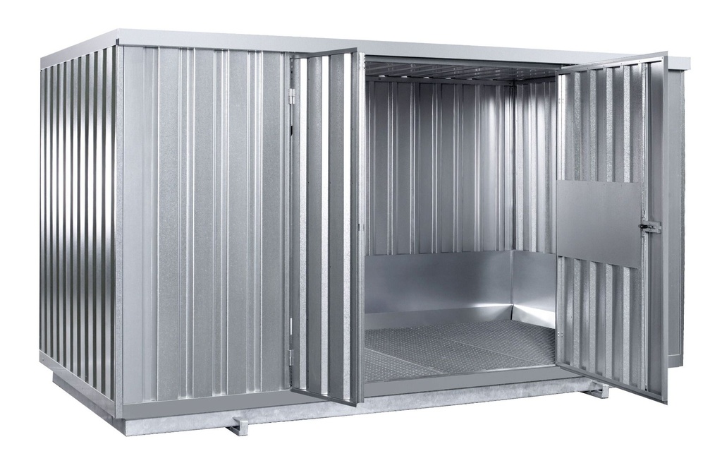 Safety storage container Type SRC 1.1N, galvanaised door long side, CEMO (10339)