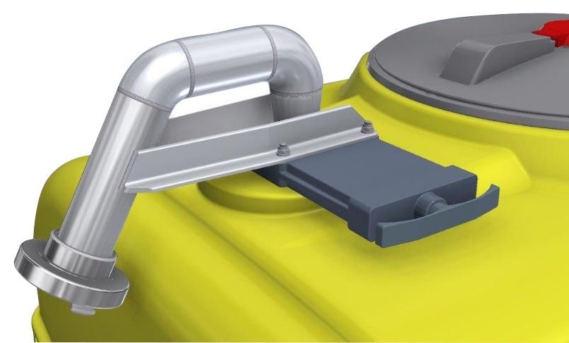 C-filling port1½"with free flow section, with gate valve, including assembly, CEMO (11045)