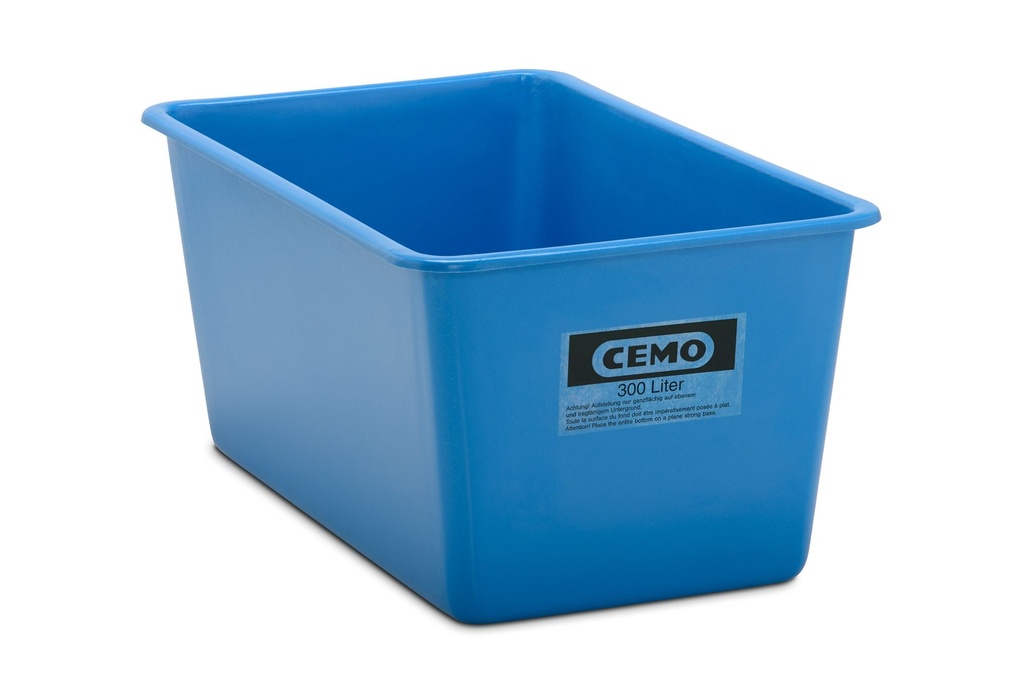 GRP rectangular container 300 l, standard, blue (7570, CEMO)