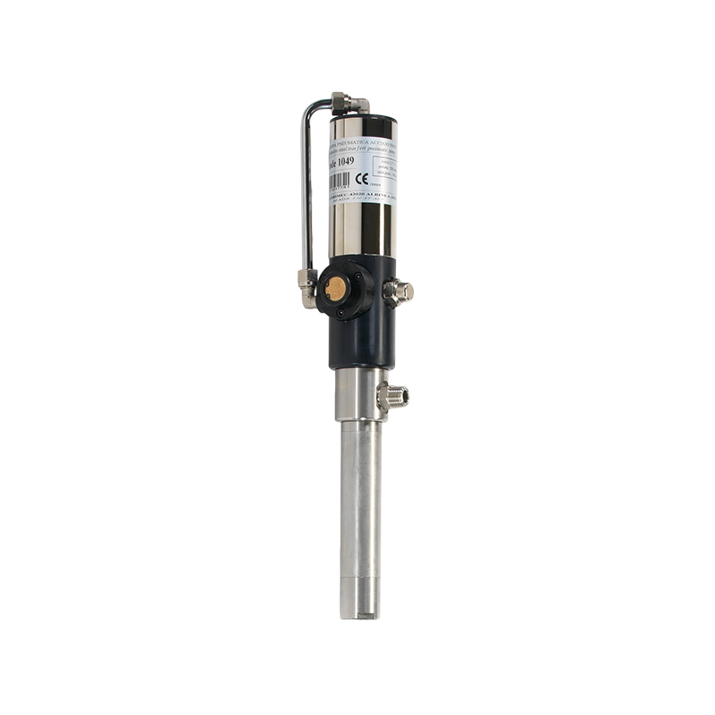 Single acting stainless steel pneumatic pump, ratio 3:1. Viton® seals, FLEXBIMEC (1049V)