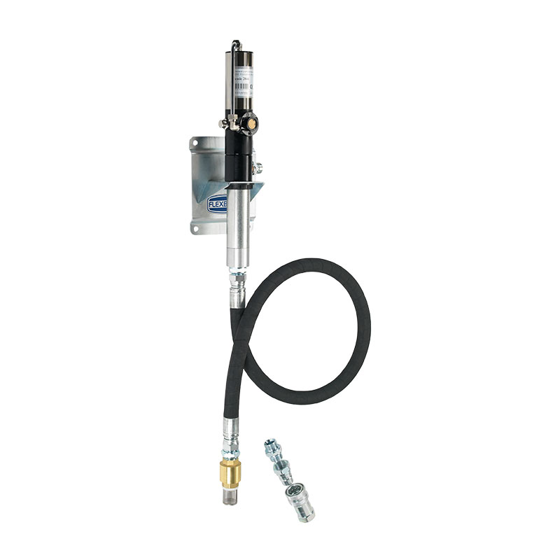 Pneumatinis antifrizo siurblys - suspaudimo santykis 1:1 - vienpusio veikimo su žarna ir sieniniu laikikliu (2047, FLEXBIMEC)
