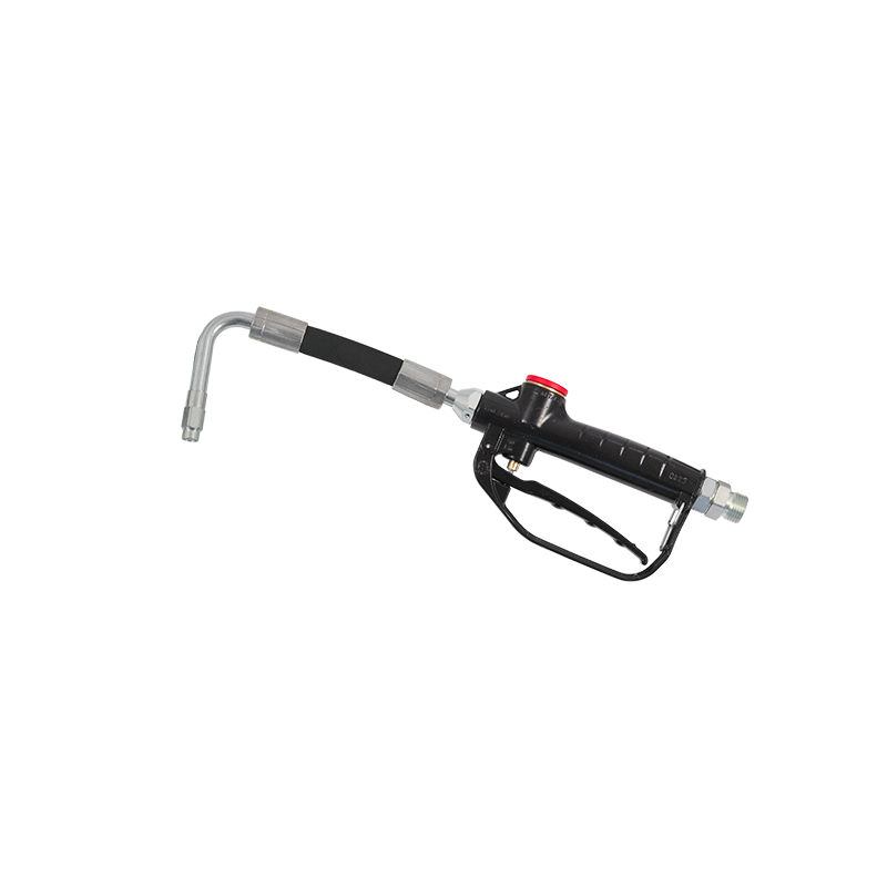Oil gun art. no. 2180 with flexible outlet, curved rigid 80° stem and automatic anti-drip nozzle 2181, FLEXBIMEC