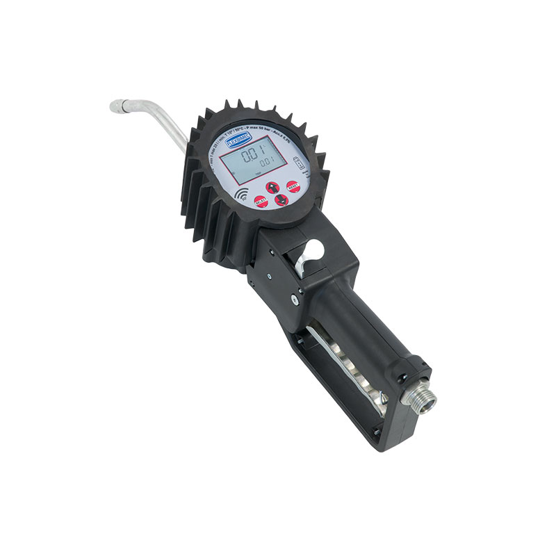 Electronic oval-gear flow meter for antifreeze, "4TT - URANUS" series, with rigid outlet Ø12 mm, with PRESET function, with RF CONNECT (radio-frequency) data transmission, Flexbimec (2817/RF, FLEXBIMEC)