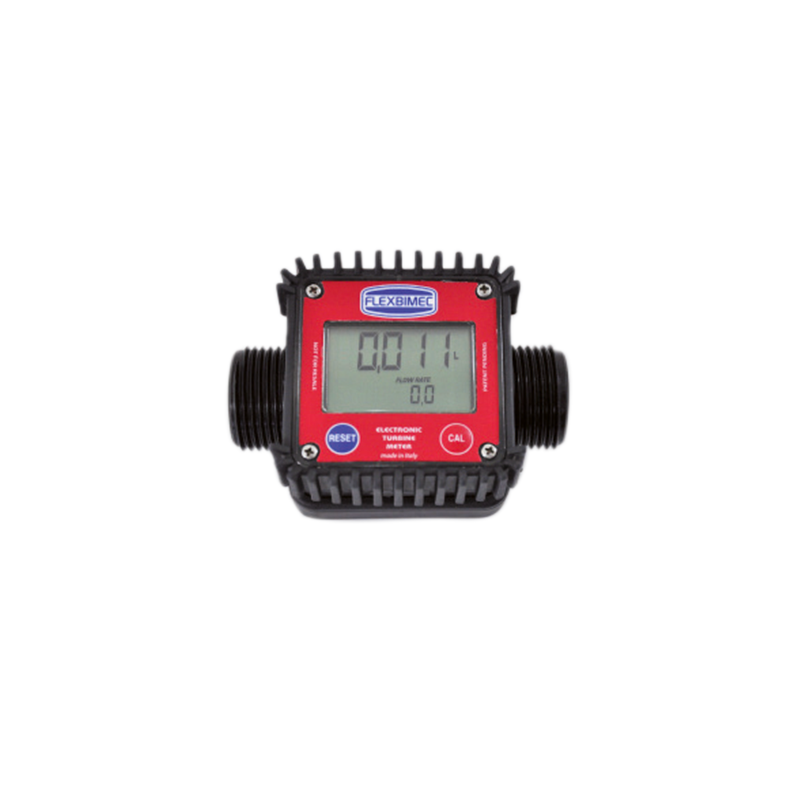 Diesel and petrol turbine digital meter reinforced polyamide body for in-line installation. Connections 1" BSP. Flow rate 5 - 120 l/min, FLEXBIMEC (2823)