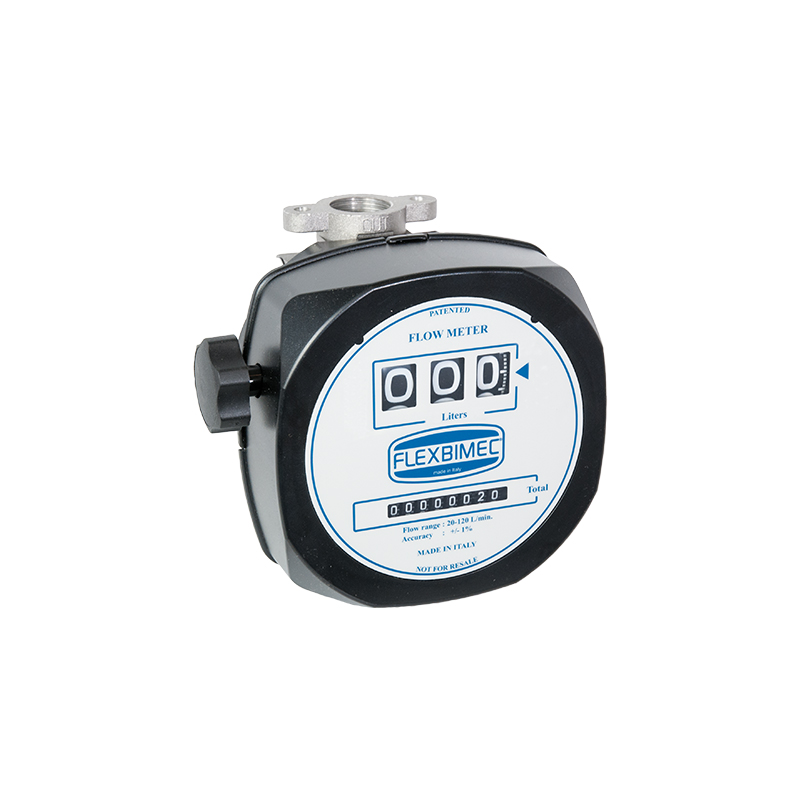 Mechanical nutating disk diesel meter - connections 1" - delivery 20 -120 l/min - 3 - digits partial meter, FLEXBIMEC (2866)