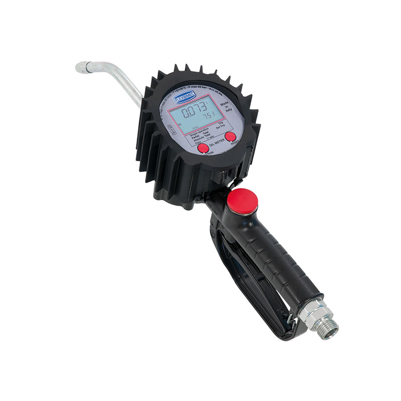Electronic oval-gear flow meter for oil, "2TT - NEPTUNE" series, with rigid outlet Ø12 mm, Flexbimec (2963, FLEXBIMEC)