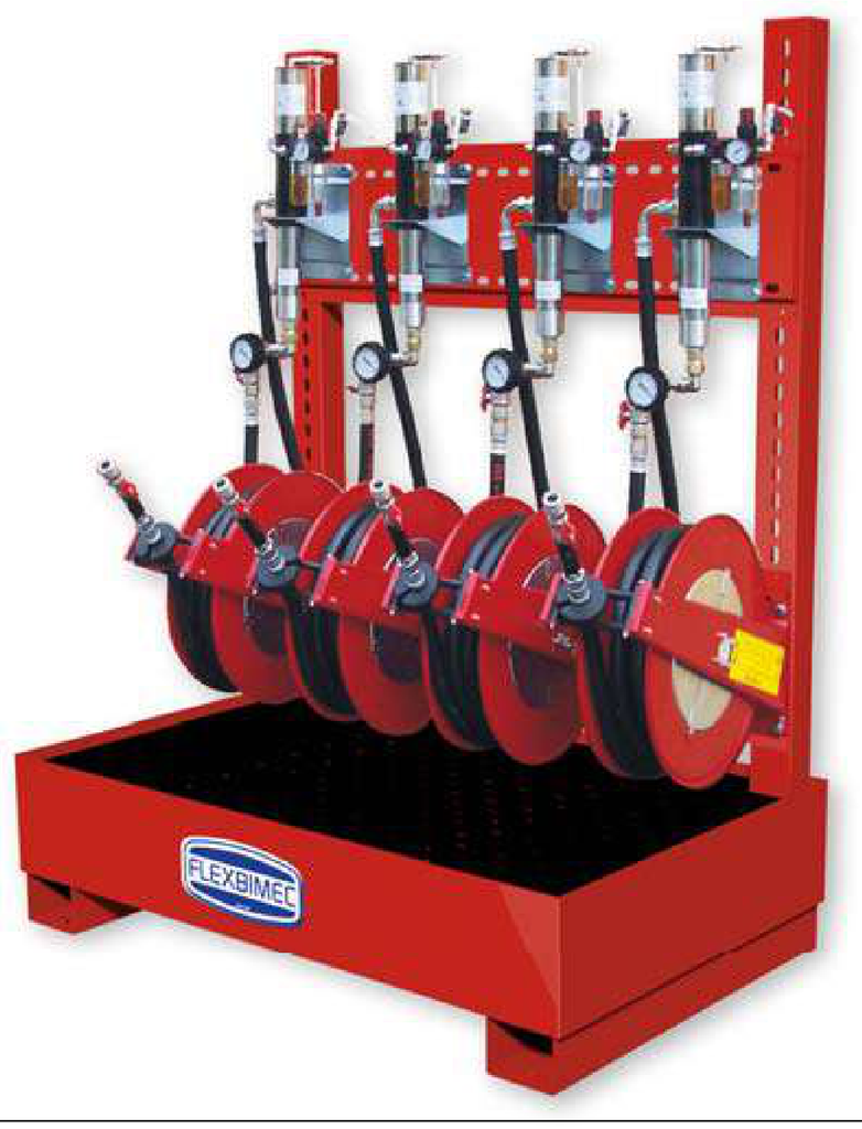 Kit for evacuating petrol and diesel fuel with steel framework for end-of-life vehicles - Kit for 4 fluids, FLEXBIMEC (3124)