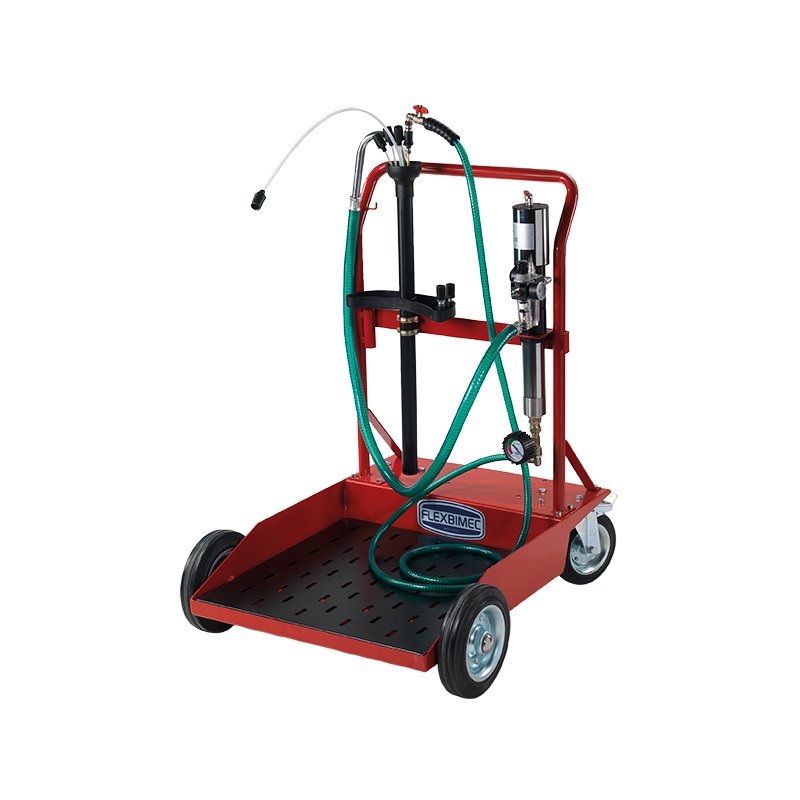 Waste oil suction system with pneumatic pump, wheeled version of art. no. 3099 (3172, FLEXBIMEC)
