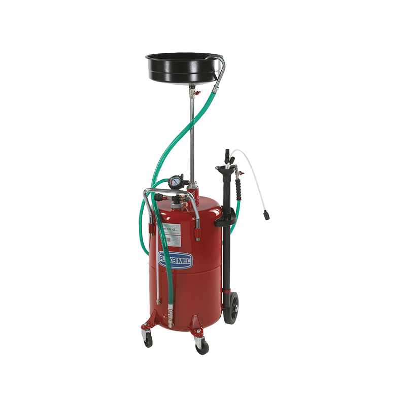 Mobilus 80 l rezervuaras su 10 l dažyto plieno indu ir pneumatiniu ištuštinimu (3195, FLEXBIMEC)