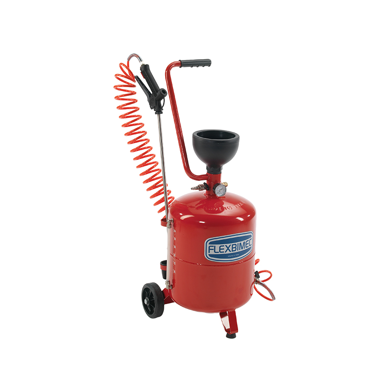 Painted steel AISI 304 sprayer capacity 24 l equipped with 5 m long spiral shaped hose, gun and nozzle 3325, FLEXBIMEC