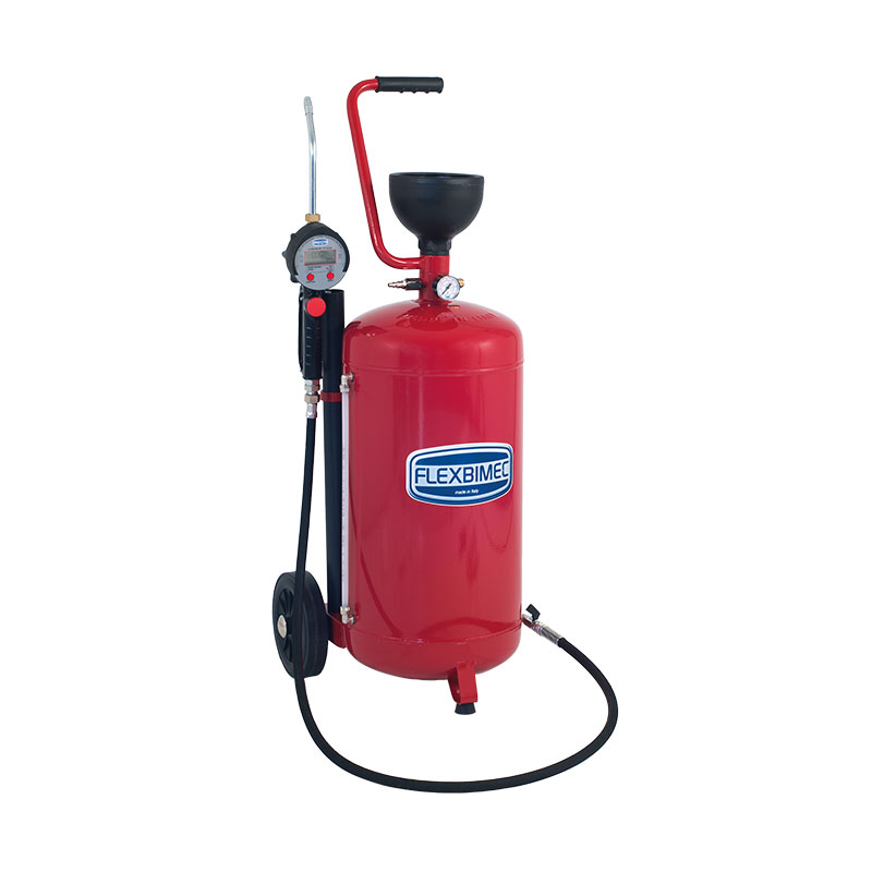 Air-operated oil dispenser on tank, 40 L, with gun (3359, FLEXBIMEC)