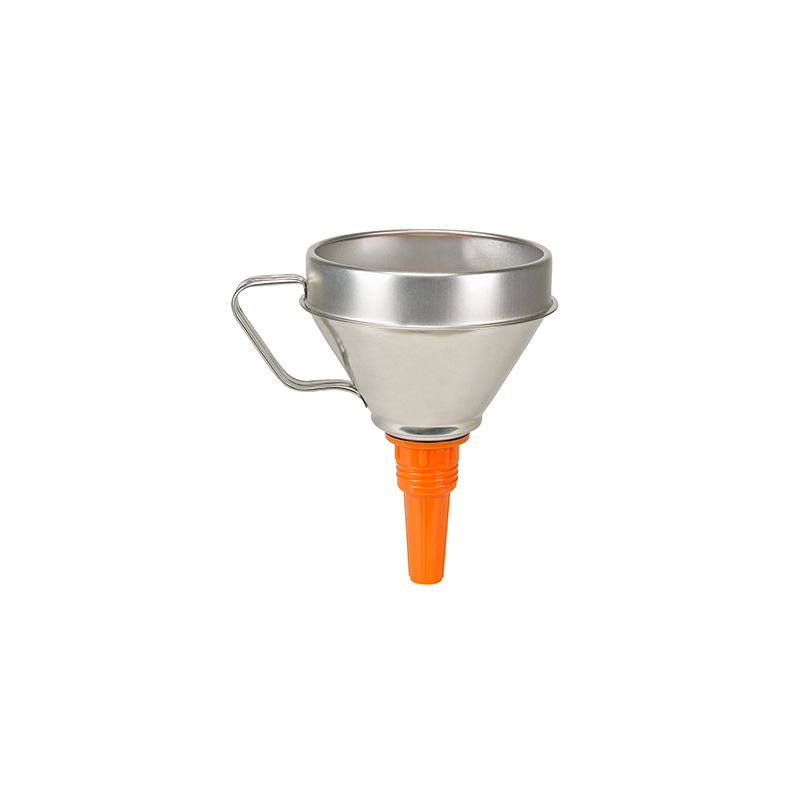 Galvanized steel funnel ø 160 mm with removable brass strainer, FLEXBIMEC (3444)