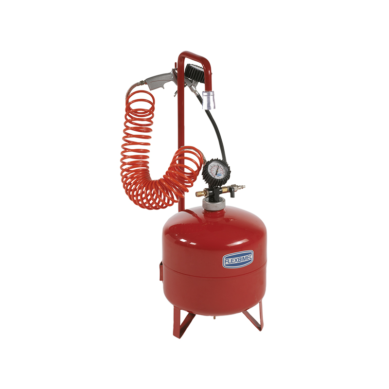 Pneumatic tyre inflator, 16 l tank, with manual or automatic filling bivalve, FLEXBIMEC (3526)