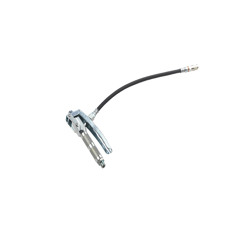 Grease gun with flex hose and 4-jaw coupler, steel body, FLEXBIMEC (4205)