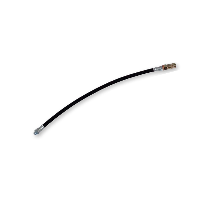 Rubber hose for grease gun with 4 jaw coupler, thread 10x1, length 400 mm (4217+4220, FLEXBIMEC)