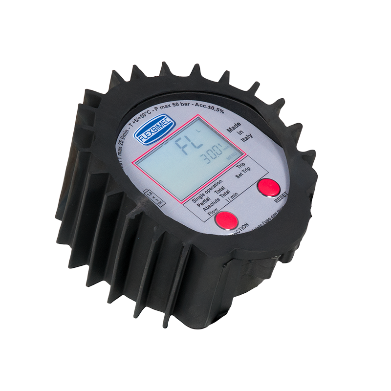 Electronic grease flow meter "2TT Grease Neptune" for inline use, 1/4" BSP (M), RF CONNECT, Flexbimec (4291/RF, FLEXBIMEC)