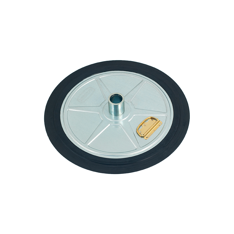 Follower Plate for 180 Kg drums with rubber membrane Ø 590 x 540 mm, specific for grease pneumatic pump "Power Bull" art. no.4046 - 4047 - 5091 4320/70, FLEXBIMEC