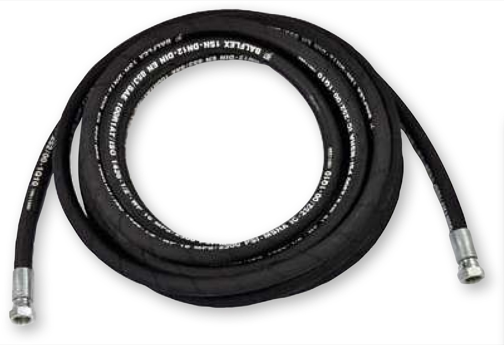 Flexible hose for grease and water high pressure Ø 1/4" (Ø 6.4 mm) R2 length 7 m, FLEXBIMEC (4507)