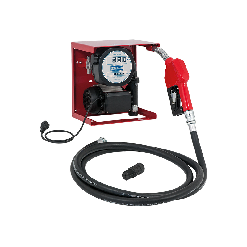 Diesel transfer kit 230 V with mechanical meter, hose and automatic stop gun (art. 6725), FLEXBIMEC (6738)