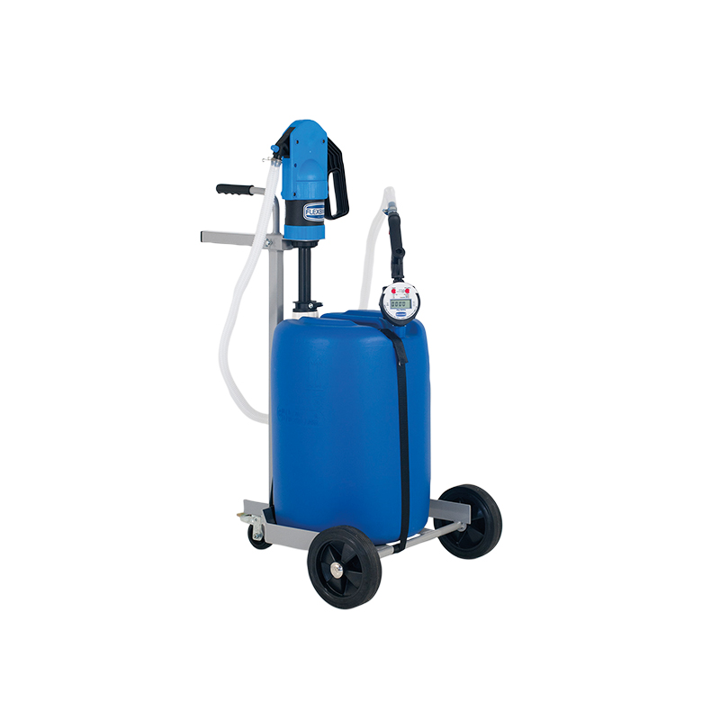 Mobilus rankinio dozavimo komplektas AdBlue®/DEF 60 l statinėms su rankiniu siurbliu ir elektroniniu srauto matuokliu su valdymo pistoletu, FLEXBIMEC (6774)