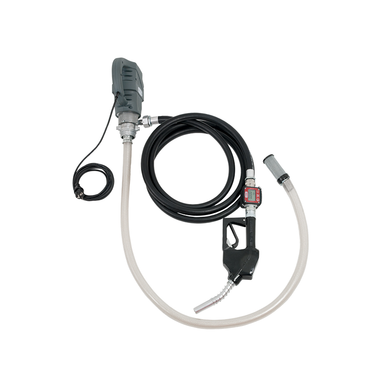 Electric hybrid transfer kit for diesel, fuel oil, bio-diesel, antifreeze for direct mounting on drums or tanks, with electronic flow meter. 230 Vac - Delivery 80 l/min, FLEXBIMEC (6782)