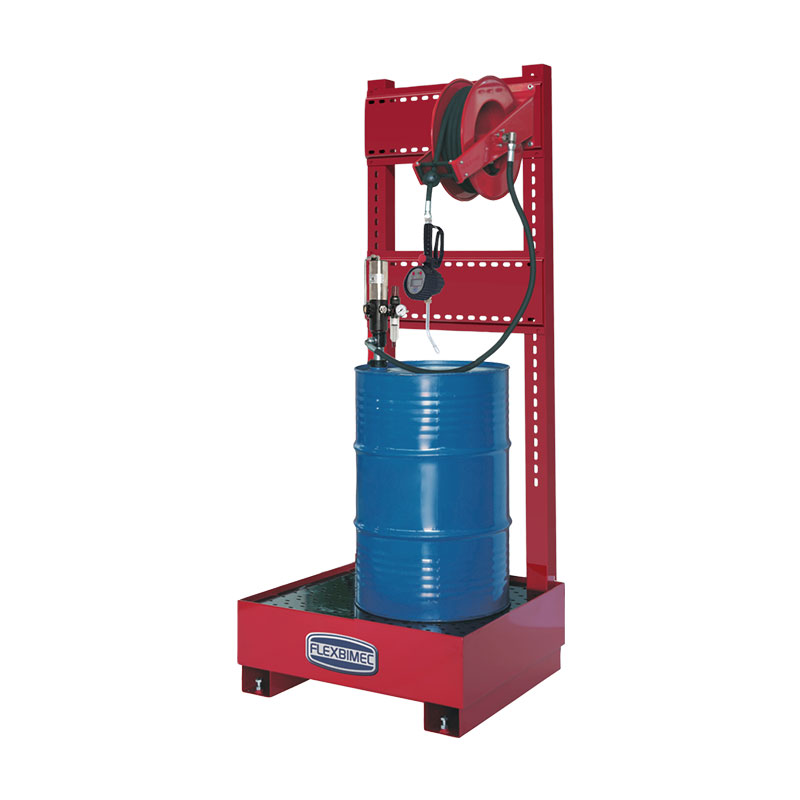 Complete kit "Tank Service Base" for dispensing 1 type of oil, with hose reel 15 m (8548, FLEXBIMEC)