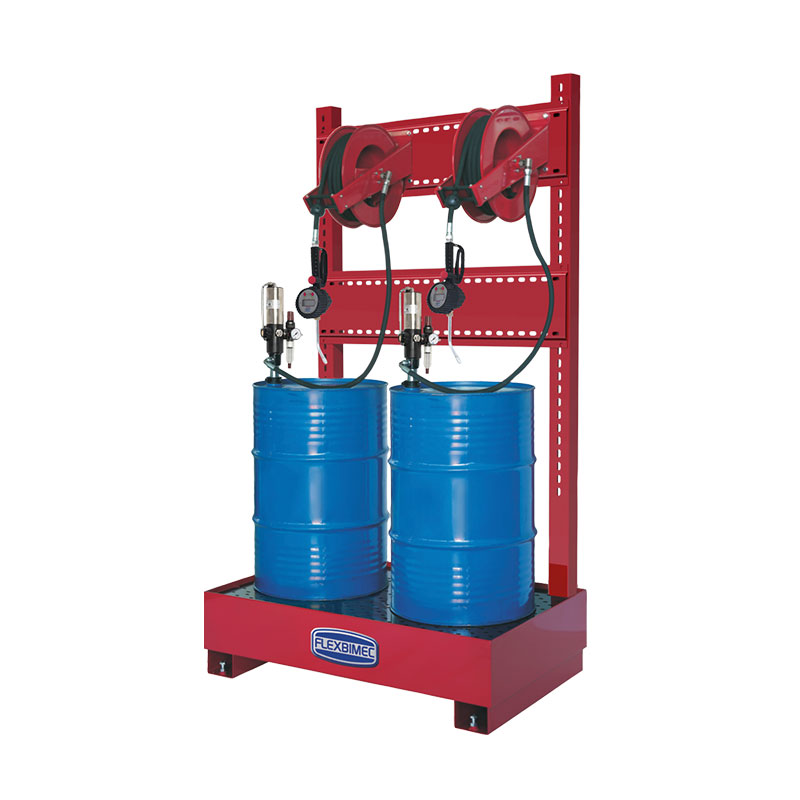 Complete kit "Tank Service Base" for dispensing 2 type of oil, with hose reel 15 m (8549, FLEXBIMEC)