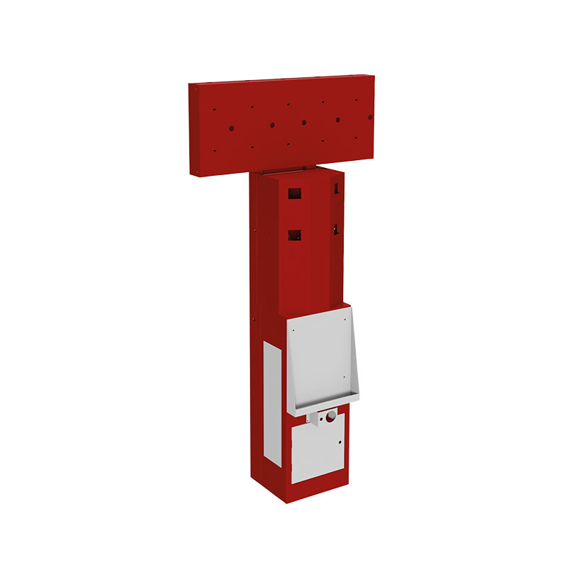 Single post stand in painted steel for hose reels and equipment mounting – for 3 hose reels (9001/3, FLEXBIMEC)