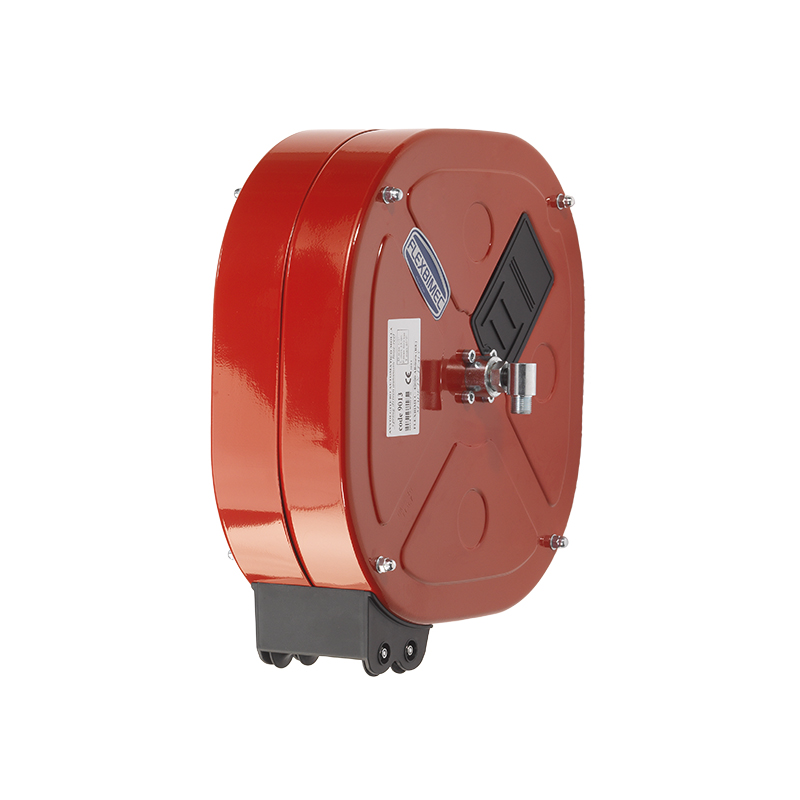 Spring-driven hose reel, painted steel, enclosed series, Ø 3/4 in., hose length up to 8 m, without hose (9024, FLEXBIMEC)