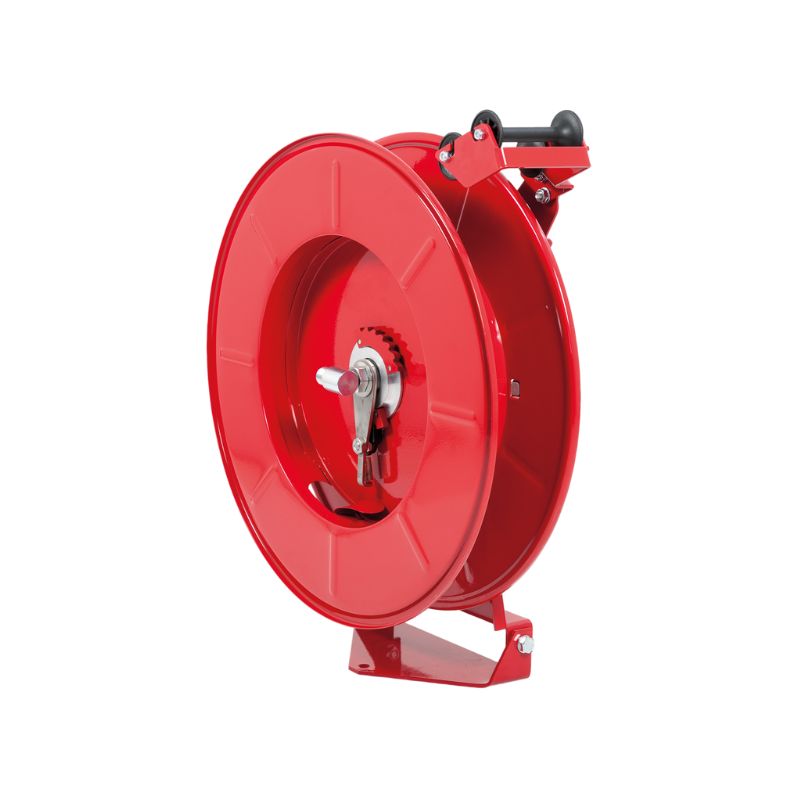 Spring driven painted steel hose reel single side - "ThinReel" series - L. max 25 m - ø 1/2" - w/o hose, FLEXBIMEC (9060)