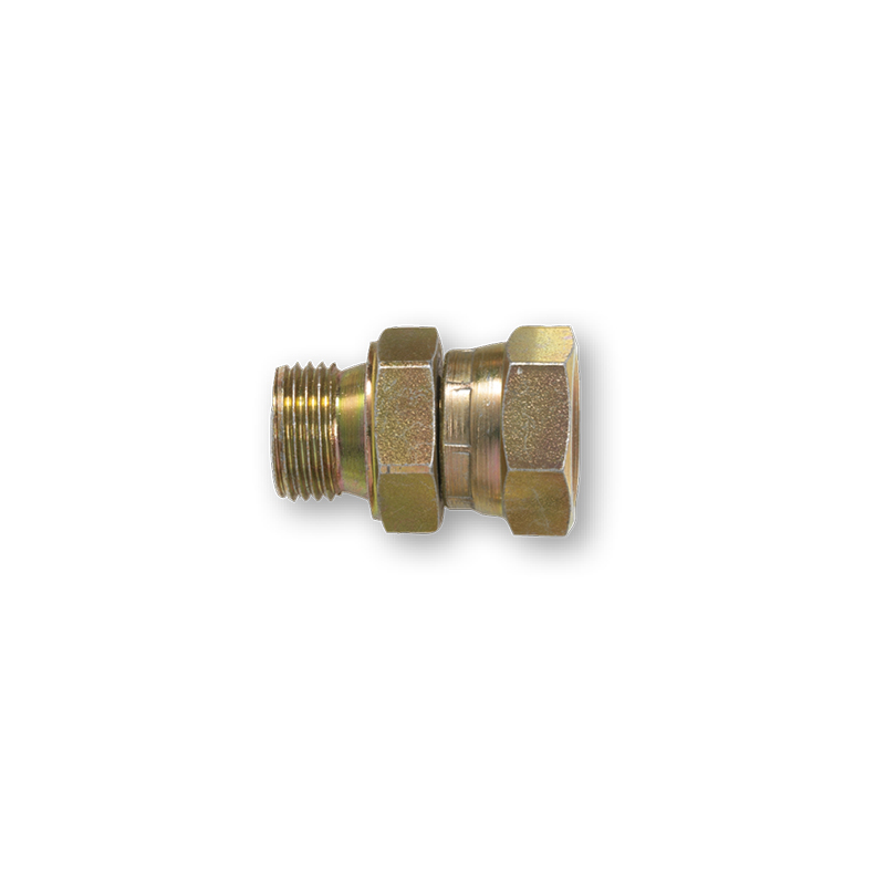 Cinkuota sukamoji M-F 1/2" x 1/2" BSP-NPT nipelis, FLEXBIMEC (9901N)