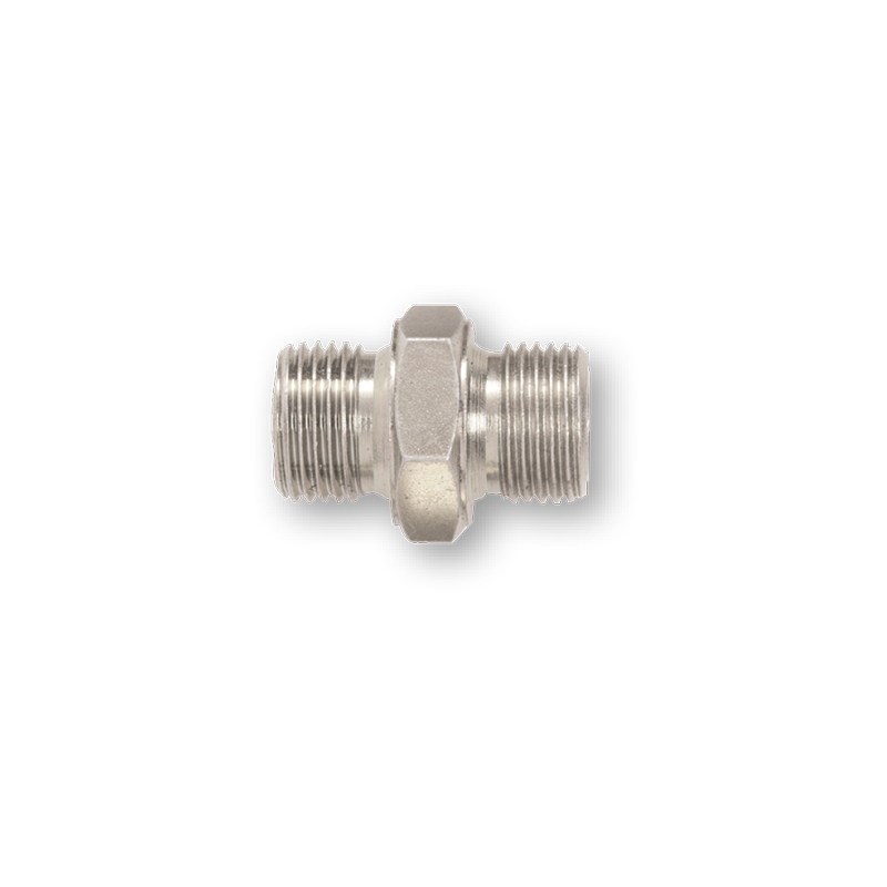 Nerūdijančio plieno jungtis M-M 1/2 col. – 22x1,5 BSP-NPT (9919N, FLEXBIMEC)