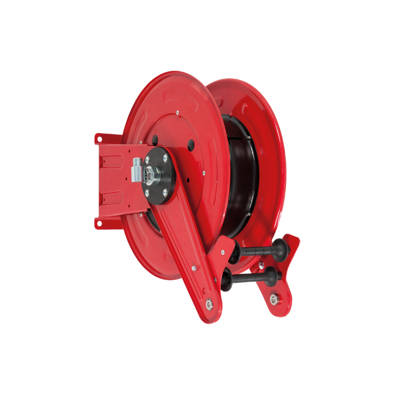 Automatinė spyruoklinė dažyto plieno žarnos ritė ANDROMEDA serija iki maks. 15 m Ø1/2" žarna - diskas 434 mm - ritė 130 mm - būgnas 250 mm - be žarnos kreiptuvo (be žarnos), FLEXBIMEC (ASGF4213150)