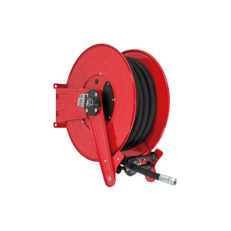 Automatinė spyruoklinė dažyto plieno žarnos ritė ANDROMEDA serija iki maks. 18 m Ø1" žarna - diskas 540 mm - ritė 195 mm - būgnas 250 mm - be žarnos kreiptuvo (be žarnos), FLEXBIMEC (ASGF5219201)