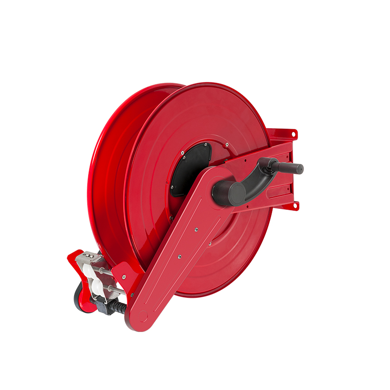 Dažyto plieno rankinė žarnos ritė ORION RD serija skirta maks. 40 mt Ø1/2" žarna - diskas 540 mm - būgno plotis 130 mm - būgnas 250 mm - su žarnos kreipiamąja (be žarnos), FLEXBIMEC (OF52130)